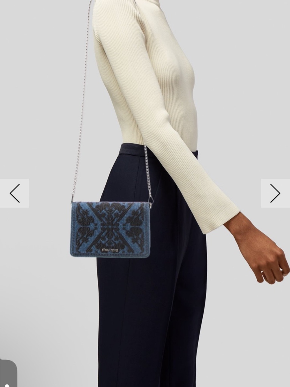 Miu Miu Gorgeous very rare
Denim small bag with silver chain full set like New - Picture 5 of 14